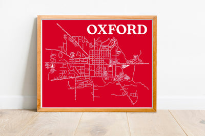 Oxford Ohio Map Print