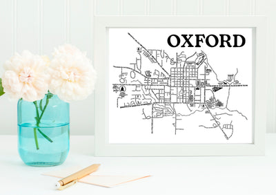 Oxford Ohio Map Print