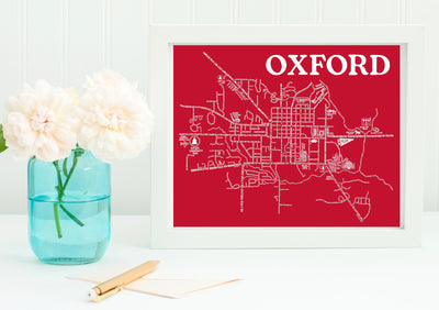 Oxford Ohio Map Print