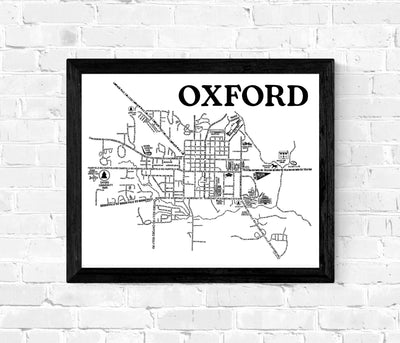 Oxford Ohio Map Print