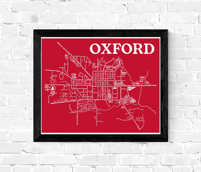 Oxford Ohio Map Print