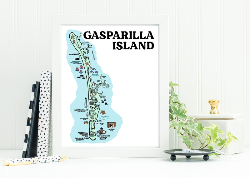 Gasparilla Island Map Print