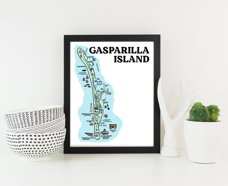 Gasparilla Island Map Print