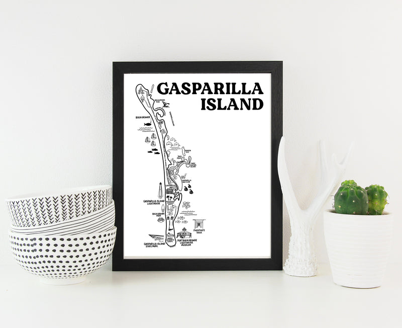 Gasparilla Island Map Print