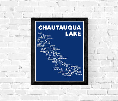 Chautauqua Lake Map Print