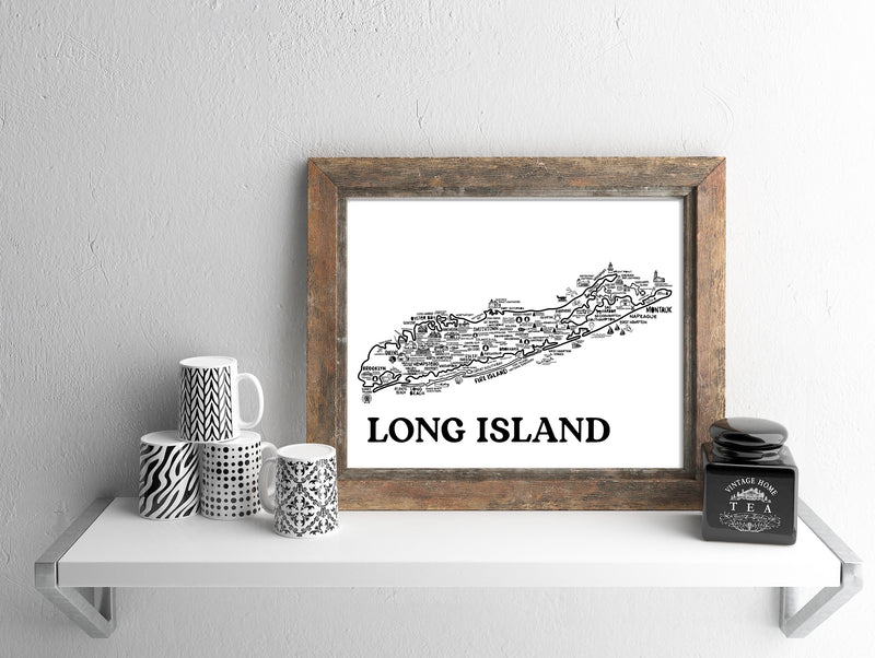Long Island NY Map Print