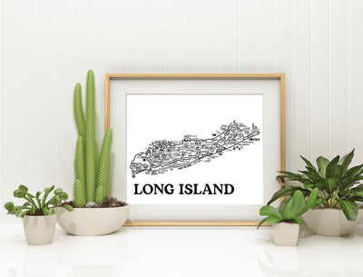 Long Island NY Map Print