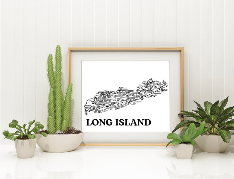 Long Island NY Map Print