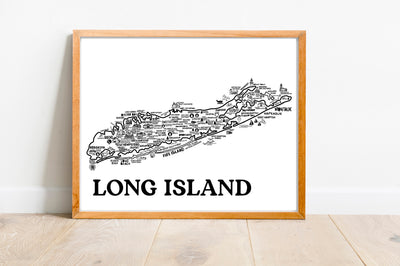 Long Island NY Map Print