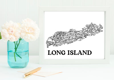 Long Island NY Map Print