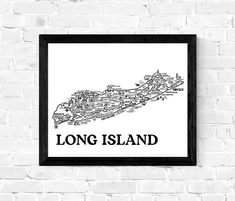 Long Island NY Map Print