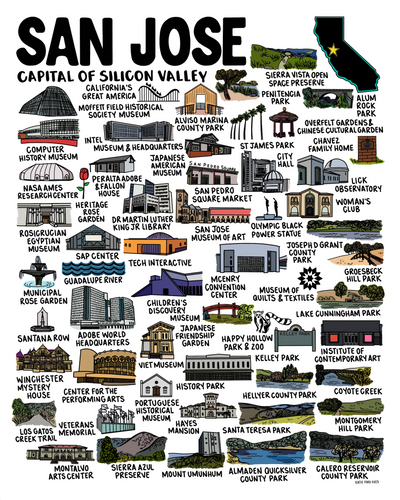 San Jose Map Print