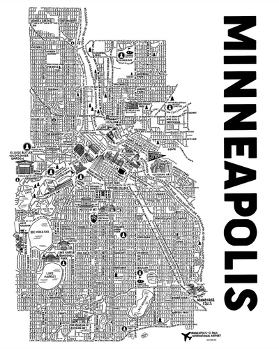 Minneapolis Street Map Print