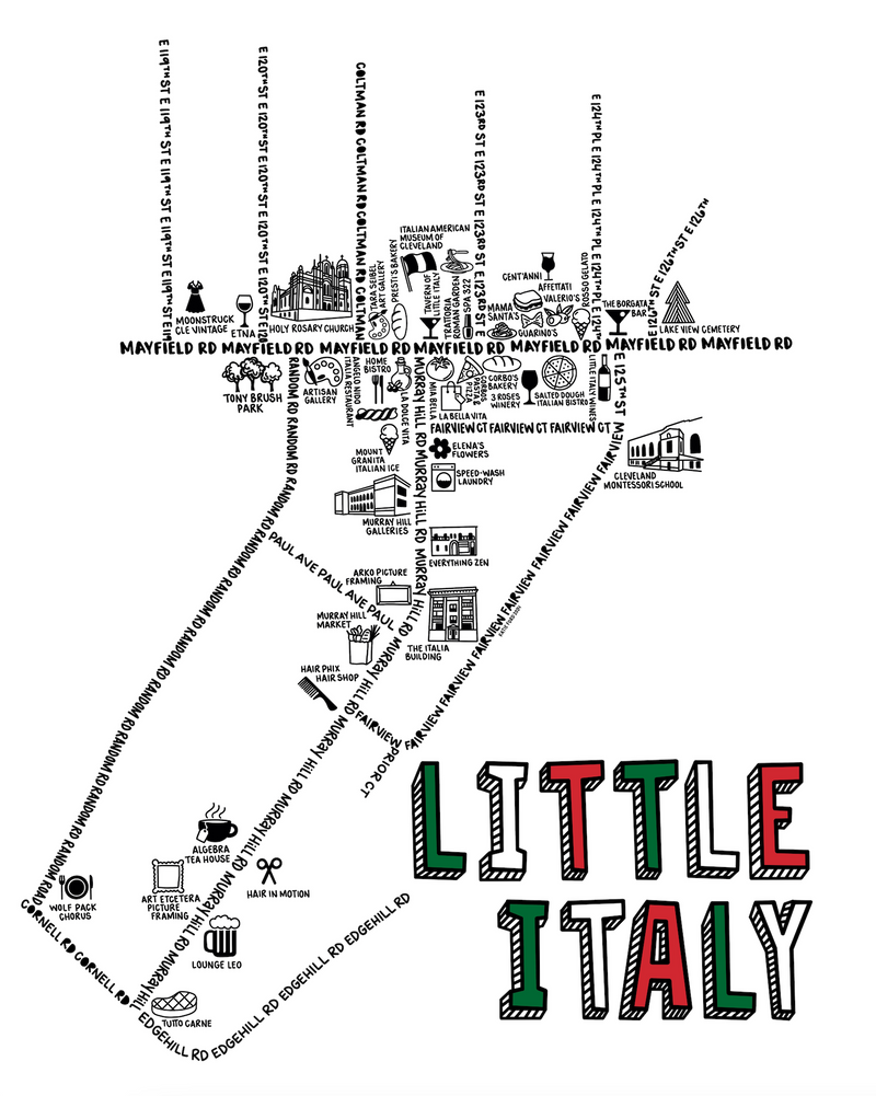 Little Italy Map Print