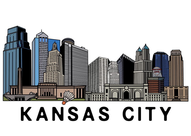 Kansas City Missouri Skyline Sticker