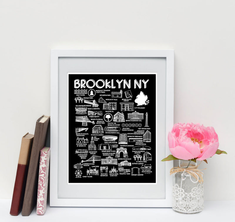 Brooklyn New York Map Print