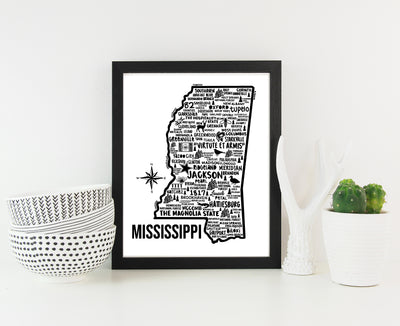 Mississippi Map Print