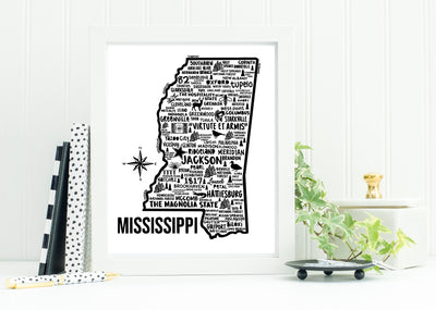 Mississippi Map Print