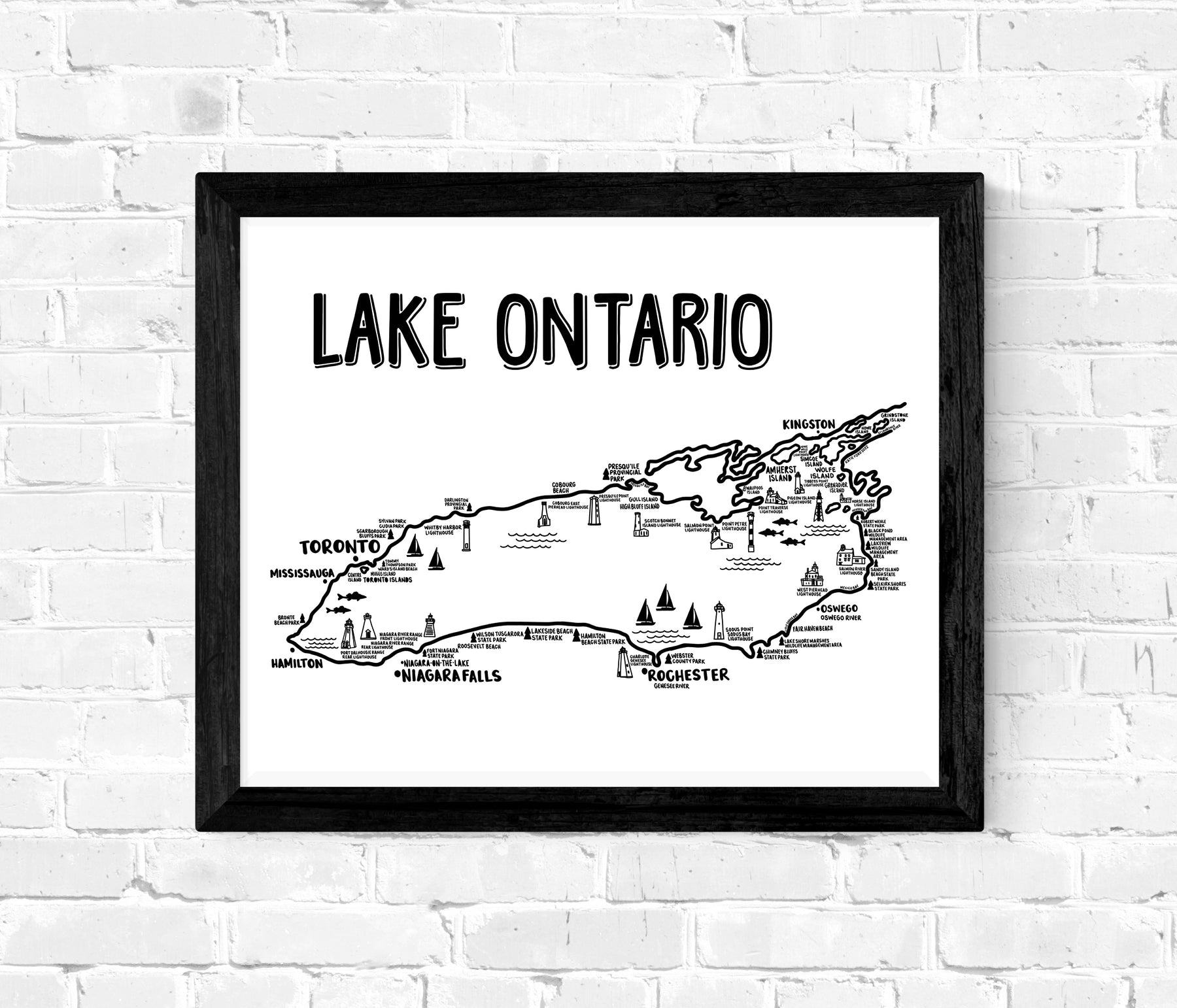 Lake Ontario Map Print Whereabouts Shop lake-ontario-map-print-whereabouts-shop