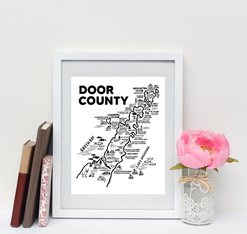 Door County Map Print