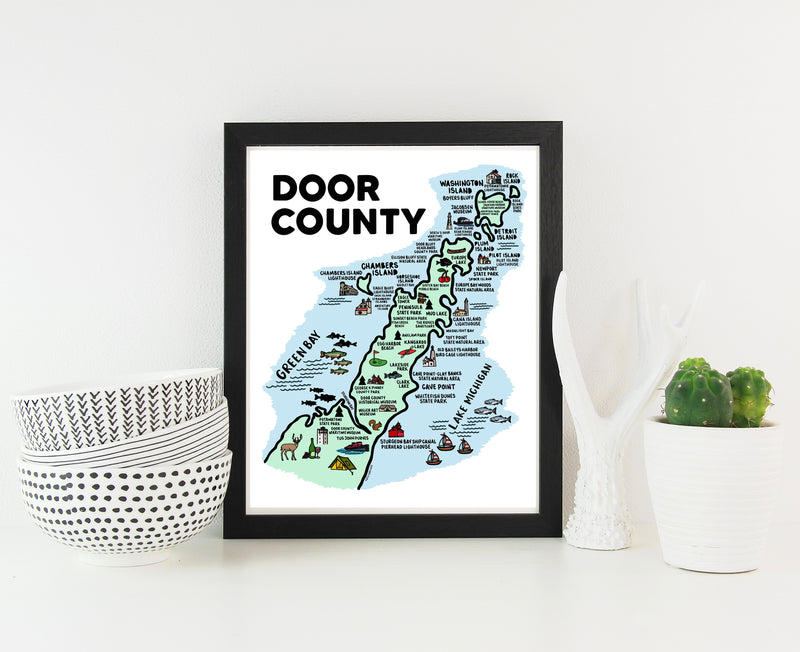 Door County Map Print