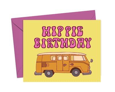Hippie Birthday Card