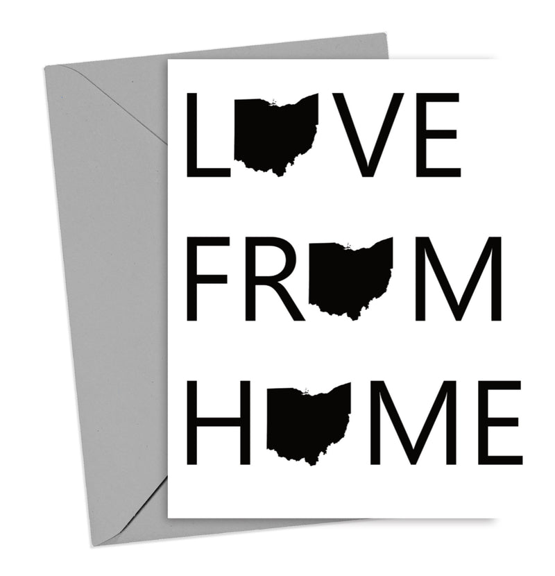 Love From Home Ohio Card