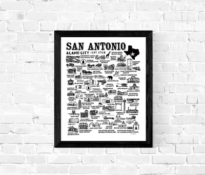 San Antonio Map Print