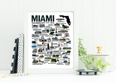 Miami Map Print