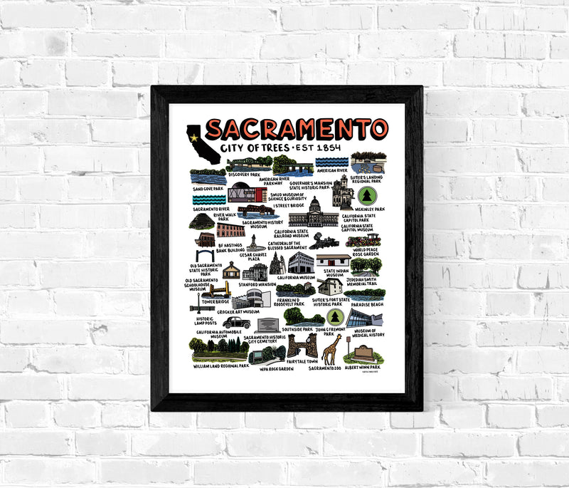 Sacramento Map Print