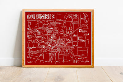 Columbus (Streets) Map Print