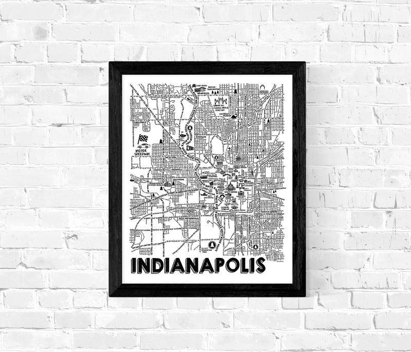 Indianapolis (Streets) Map Print