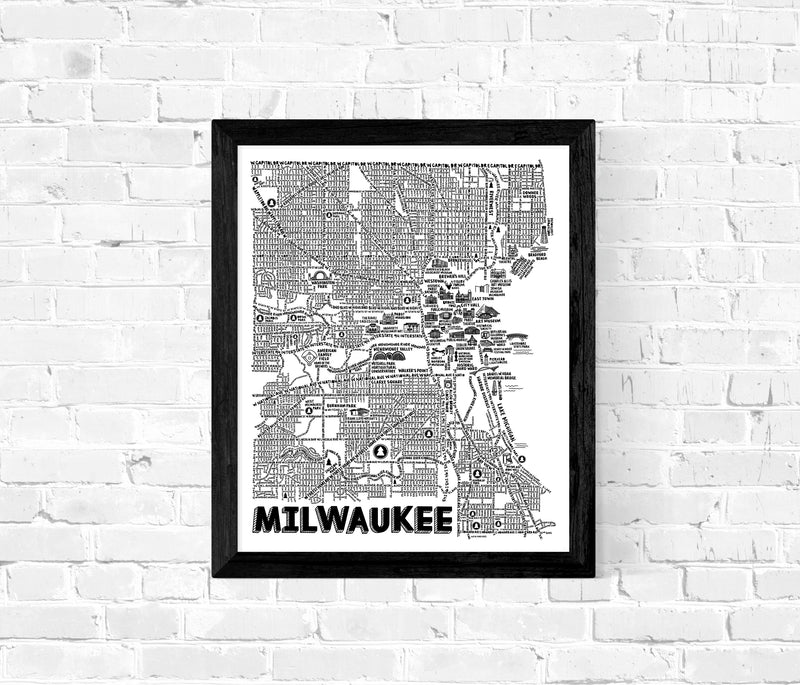 Milwaukee(Streets) Map Print