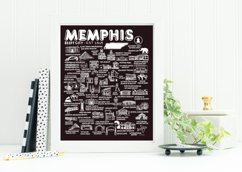 Memphis Map Print
