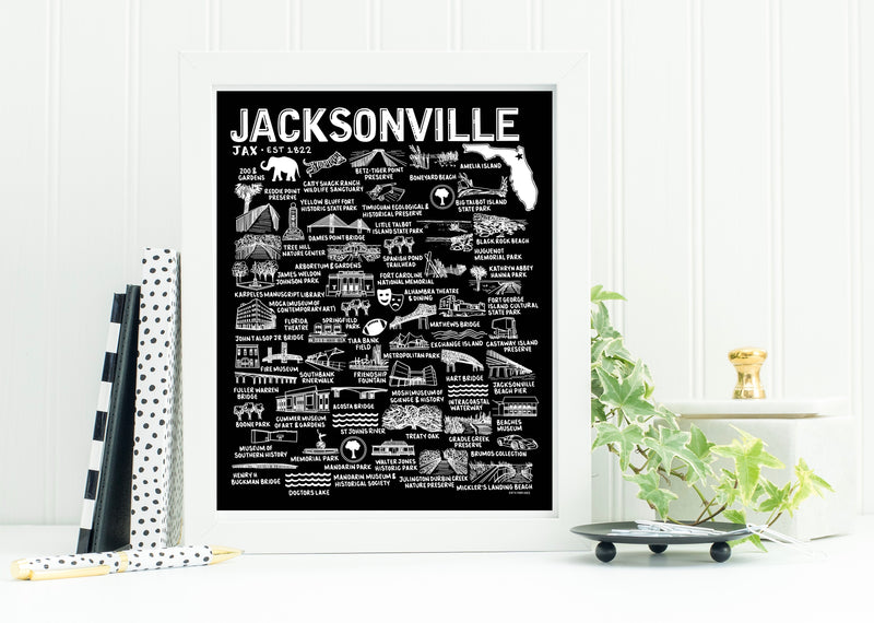 Jacksonville Map Print