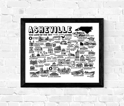 Asheville Map Print