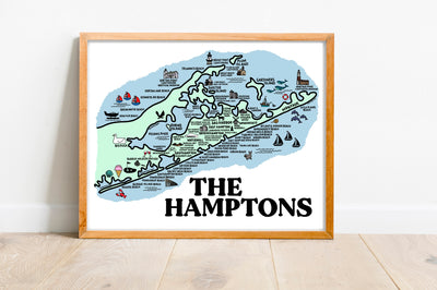 The Hamptons Map Print