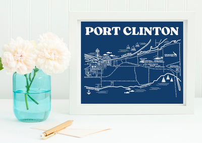 Port Clinton Map Print