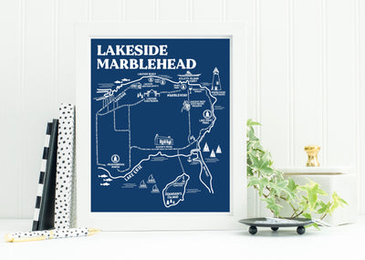 Lakeside Marblehead Map Print