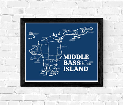 Middle Bass Island Map Print