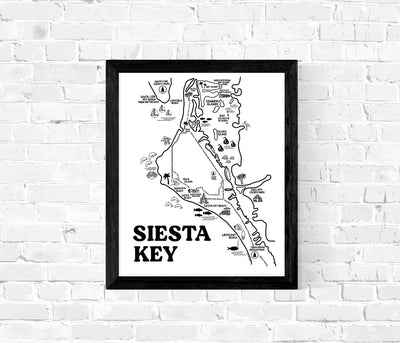 Siesta Key Map Print
