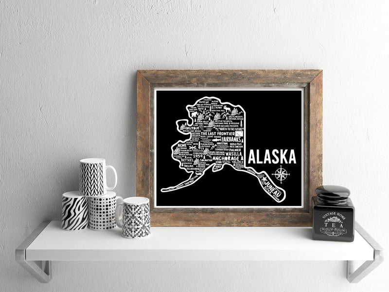 Alaska Map Print