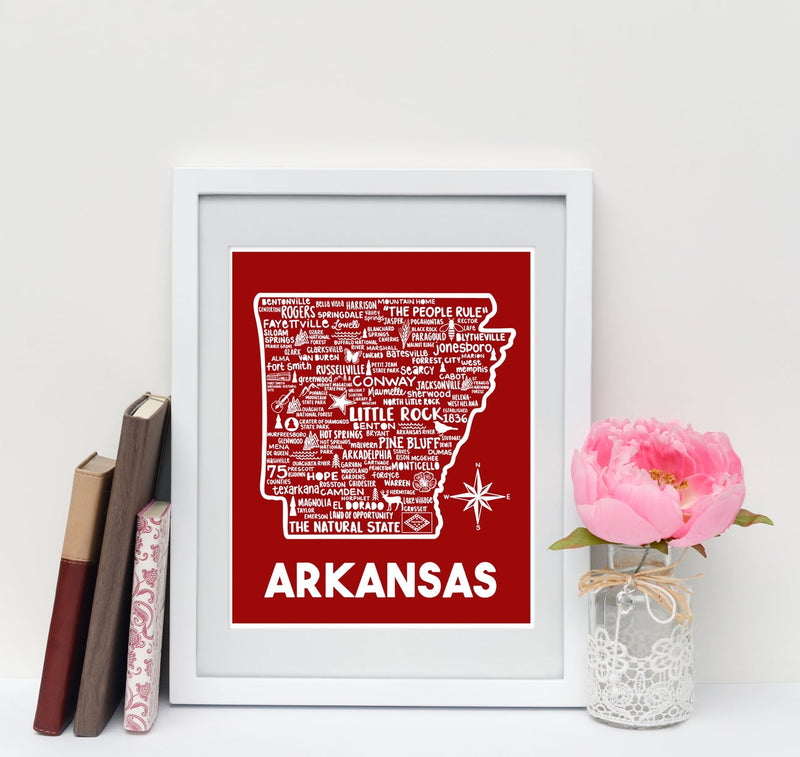 Arkansas Map Print