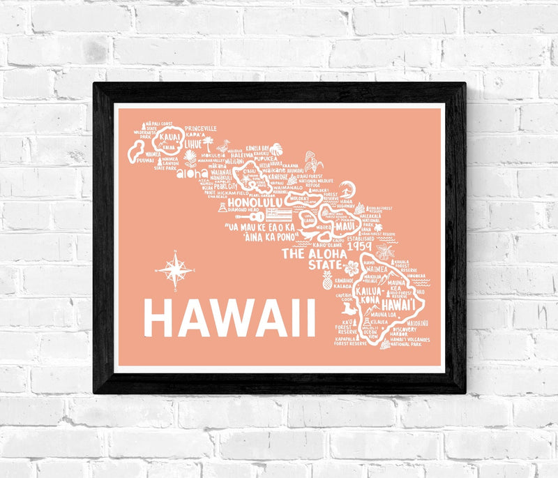 Hawaii Map Print