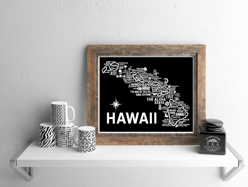Hawaii Map Print