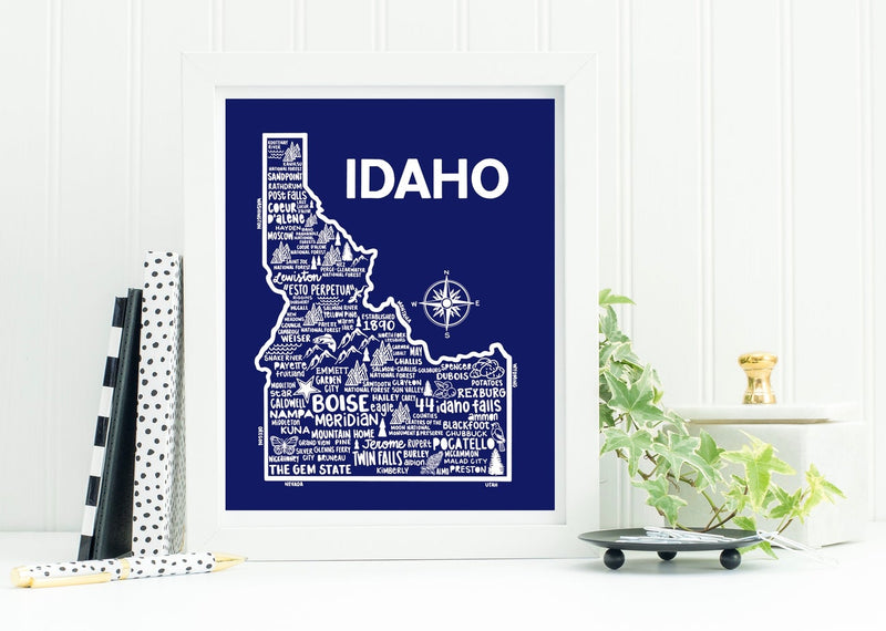 Idaho Map Print