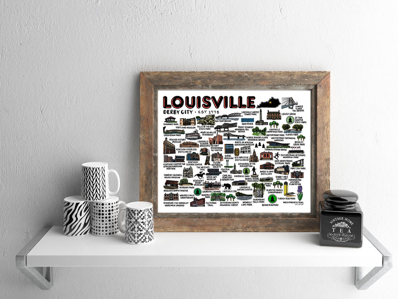 Louisville Map Poster - Your City Map Art - Positive Prints