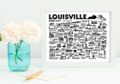 Louisville Map Print
