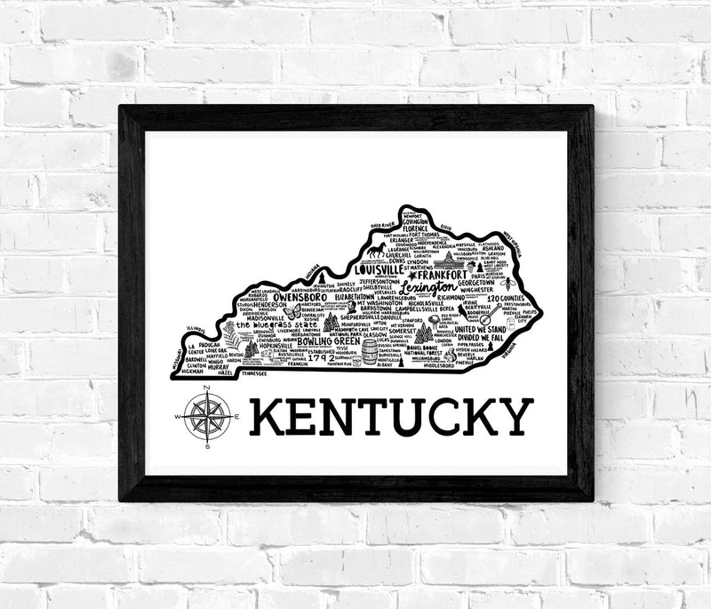 Kentucky Map Print