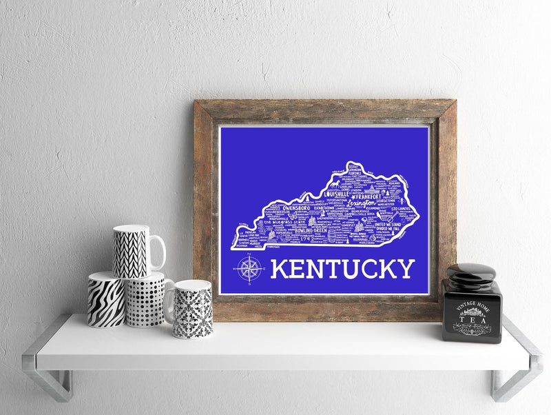 Kentucky Map Print